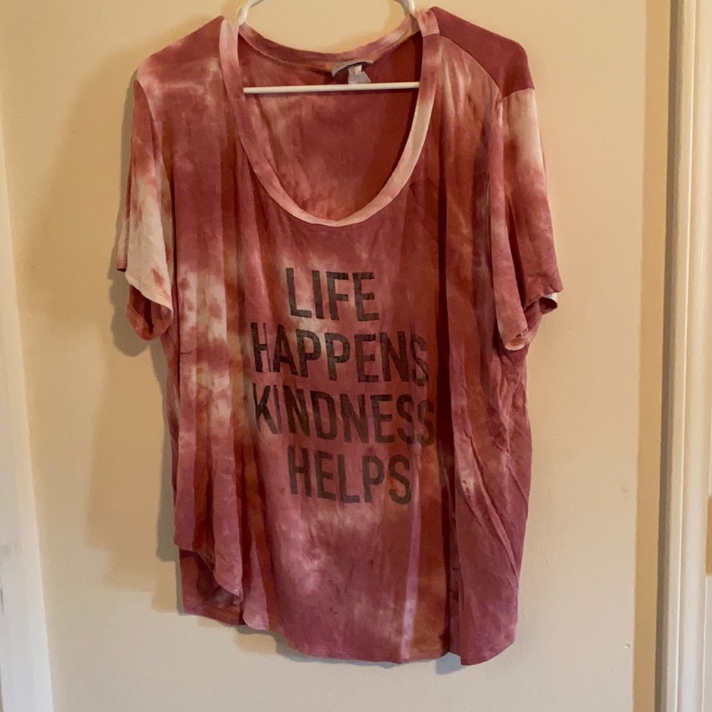 Women’s pink tie-dye shirt